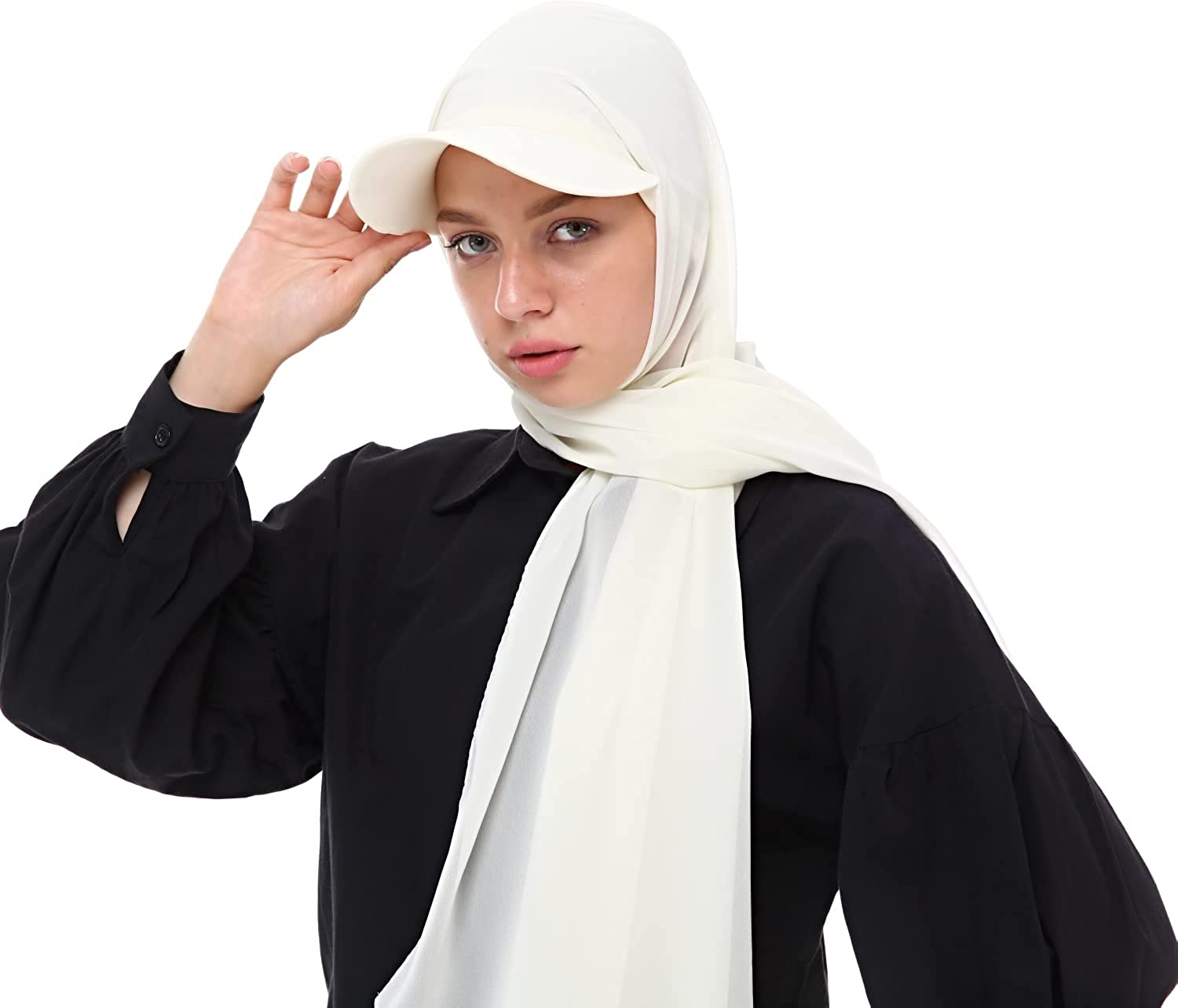 Marwa Fashion Muslim Hijab for Women with Cap - Premium Quality Hijab Cap for Women made up of Chiffon