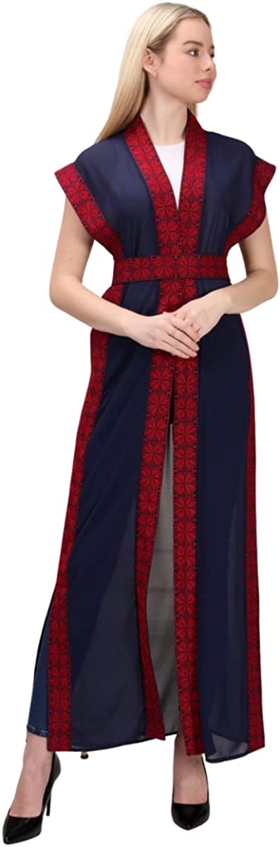 Marwa Fashion Palestinian Thobe Dress - Embroidered Traditional Costume - Arabic Thoub, Maxi Dress for Women & Girls