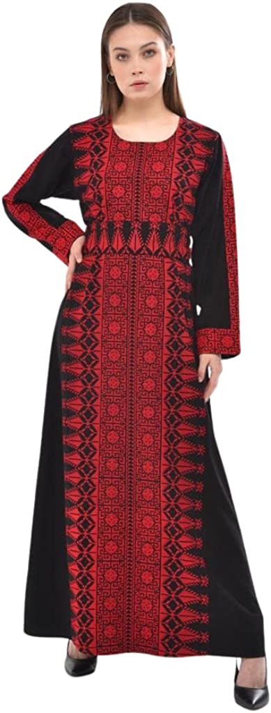 Marwa Fashion Palestinian Thobe Dress for Women - Traditional Palestinian Dress for Girl with Beautiful Embroidery