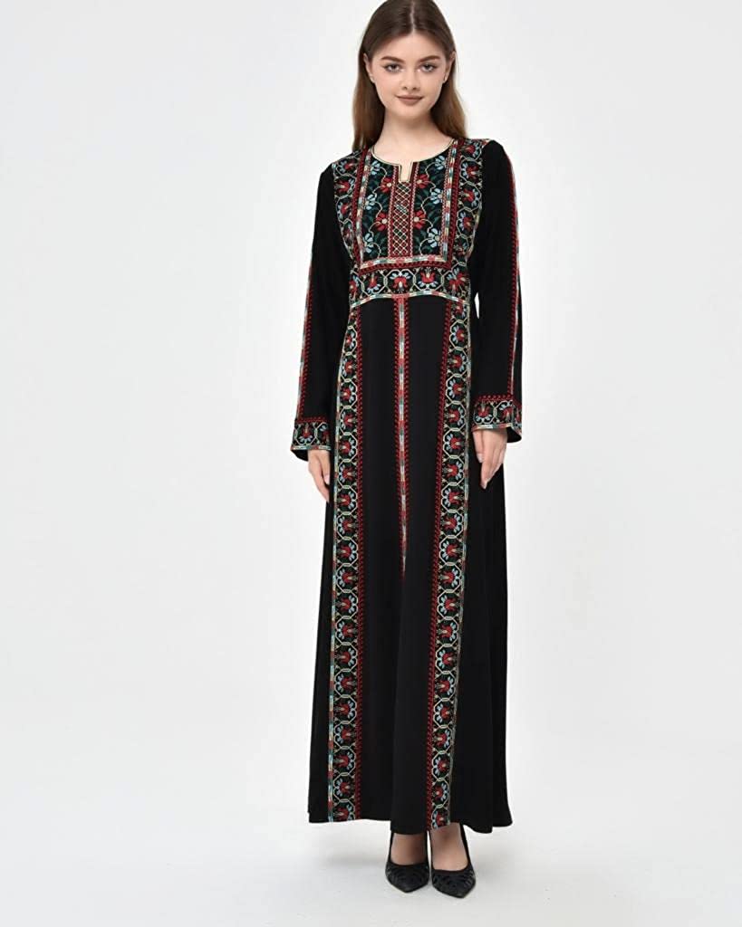 Marwa Fashion Palestinian Thobe Dress for Women - Traditional Palestinian Dress for Girl with Beautiful embroidery