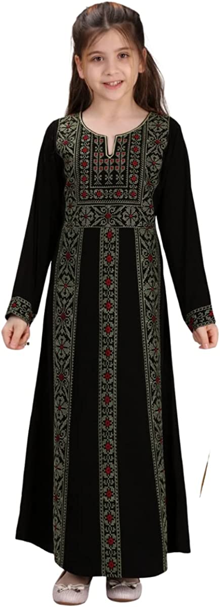 Marwa Fashion Palestinian Thobe Dress for Women - Traditional Palestinian Dress for Girl with Beautiful Embroidery