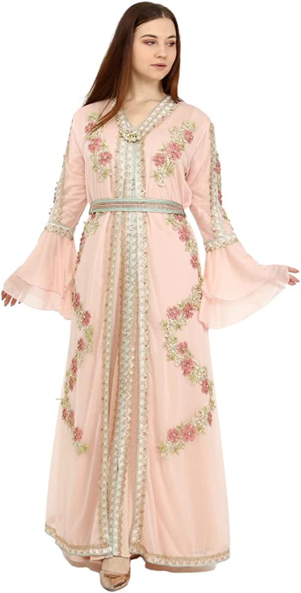 Marwa Fashion Women Muslim Arabic Model 118 Kaftan/Caftan - Arabic Islamic Moroccan Dress with Embroidery