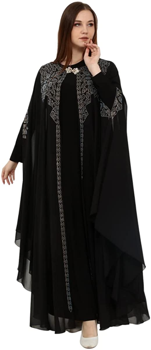 Marwa Fashion Designer Islamic Kaftan - Full Muslim Long Sleeve Wedding Dress - Arabic Dress for Muslim Women & Girls