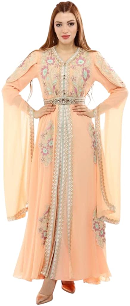 Marwa Fashion Arabic Kaftan Dress - Traditional Caftan Muslim Dress - Mujeza Honey Marwa Fashion Arabic Kaftan Dress - Traditional Caftan Muslim Dress - Mujeza Honey