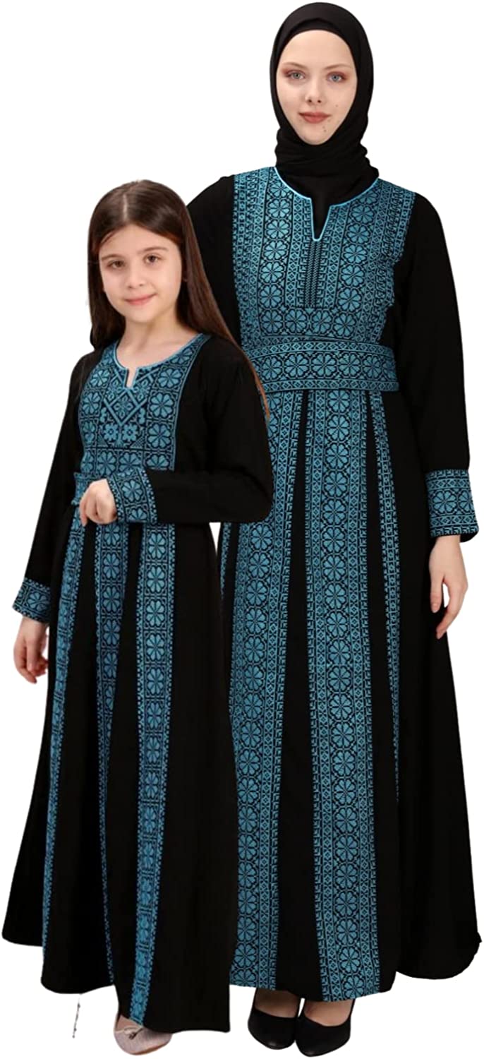 Marwa Fashion Palestinian Thobe Dress for Women - Traditional Palestinian Dress for Girl with Beautiful embroidery