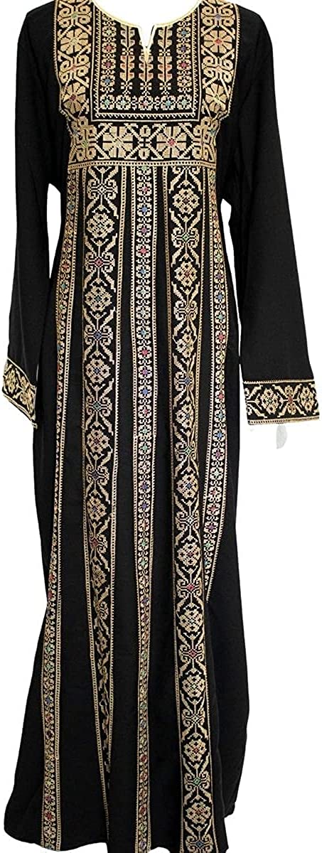 Marwa Fashion Palestinian Thobe/Dress for Women/Embroidery Model # 111 Mujeza Honey Marwa Fashion Palestinian Thobe/Dress for Women/Embroidery Model # 111 Mujeza Honey