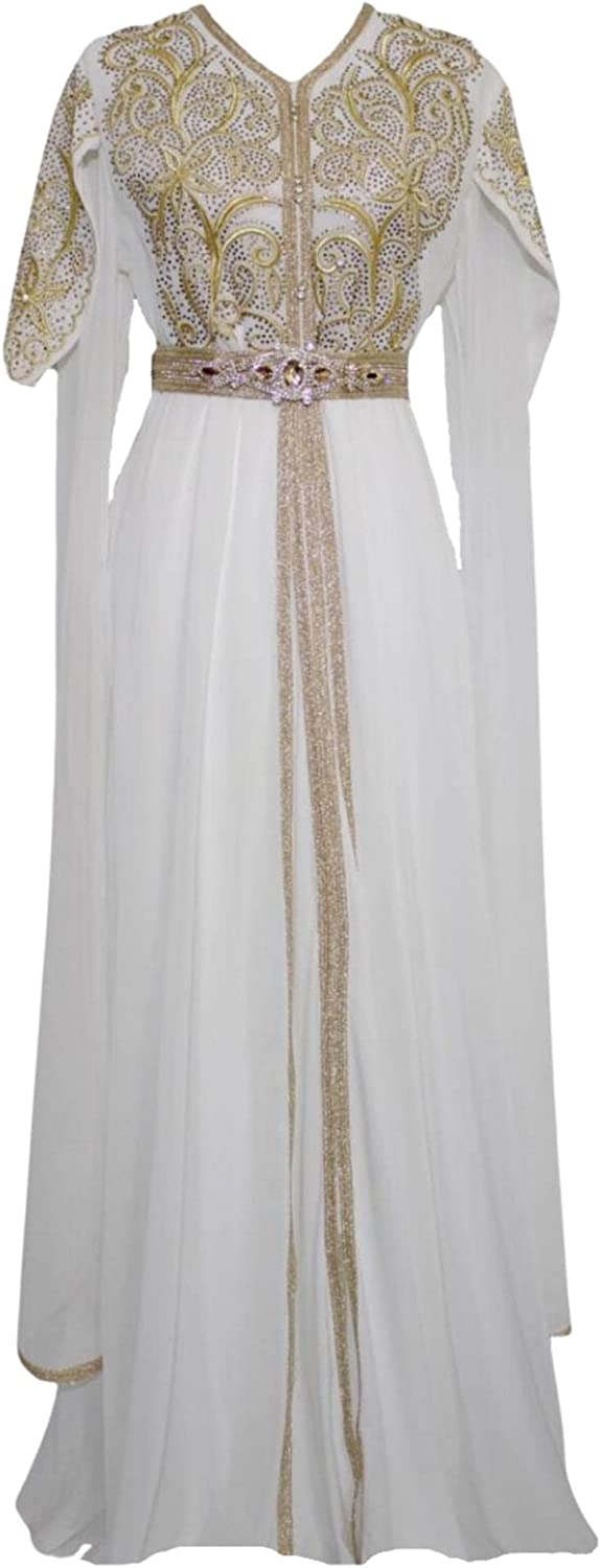 Marwa Fashion Traditional Arabic Islamic Moroccan Kaftan Dress Maxi Dresses Model # 101