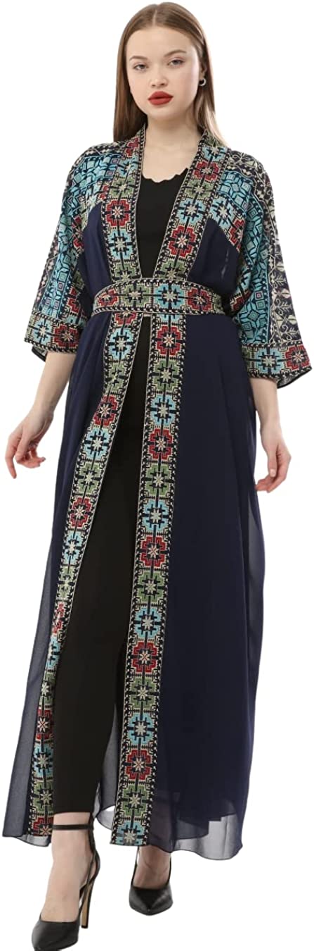Marwa Fashion Palestinian Thobe Dress for Women - Traditional Palestinian Dress for Girl with Beautiful Embroidery
