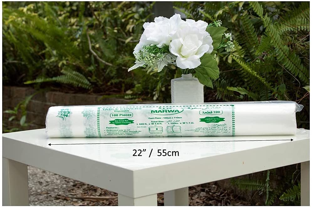 Marwa Table Cover Roll مشمع مفرش بلستك - مشمع ارضية معشب اخضر - مفرش طاولة مطرز - مفرش مفارش منزلية - مفرش رمضان - مفارش مطبخ - مفارش طاولات تركيه رول سفره Halal sufra for Ramadan (164FT / 50M)