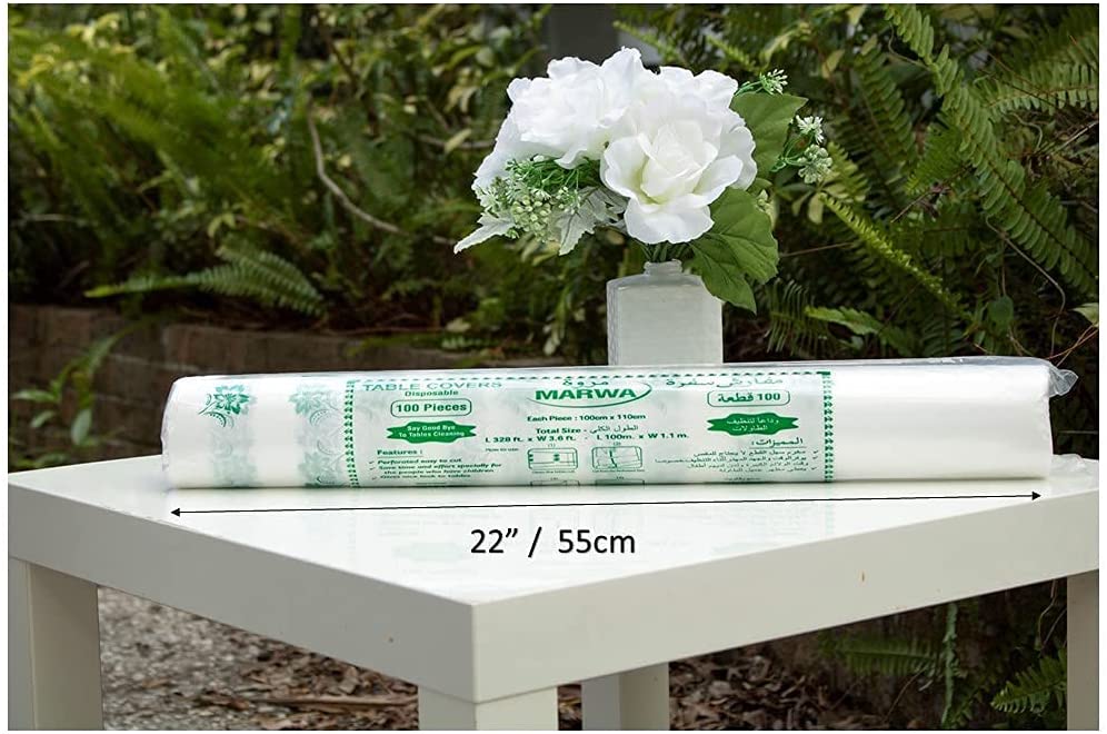 Marwa Table Cover Roll مشمع مفرش بلستك - مشمع ارضية معشب اخضر - مفرش طاولة مطرز - مفرش مفارش منزلية - مفرش رمضان - مفارش مطبخ - مفارش طاولات تركيه رول سفره Halal sufra for Ramadan (164FT / 50M)