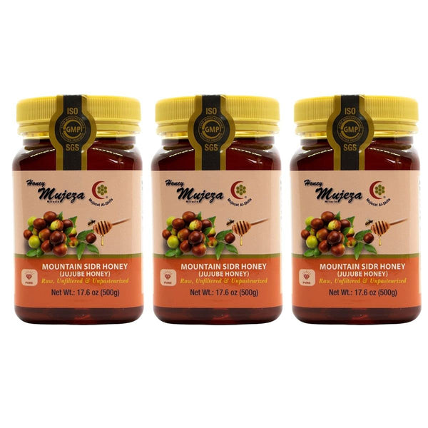 Authentic Mountain Sidr Honey- عسل سدر جبلي أصلي - Jujube Honey, Equal to Manuka Effectiveness Gluten Free 100% Natural Raw Liquid Honey (250g / 8.8oz) عسل المعجزه