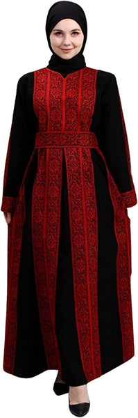 Marwa Fashion Palestinian Thobe Dress for Women - Traditional Palestinian Dress for Girl with Beautiful Embroidery