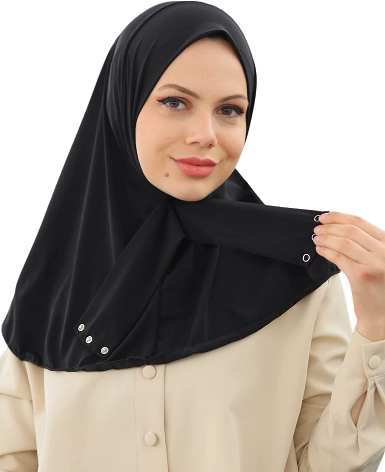 Marwa Fashion Muslim Hijab for Women - Premium Quality Hijab Scarves for Women Made up Polyester - Sweat Absorbent and can be Used on Every Occasion Off White
