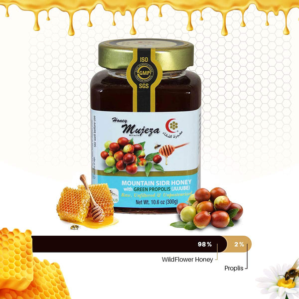 2% Propolis and 98% Honey - Mujeza honey