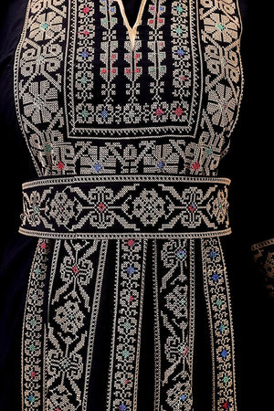 Marwa Fashion Palestinian Thobe Dress for Women - Traditional Palestinian Dress for Girl with Beautiful Embroidery