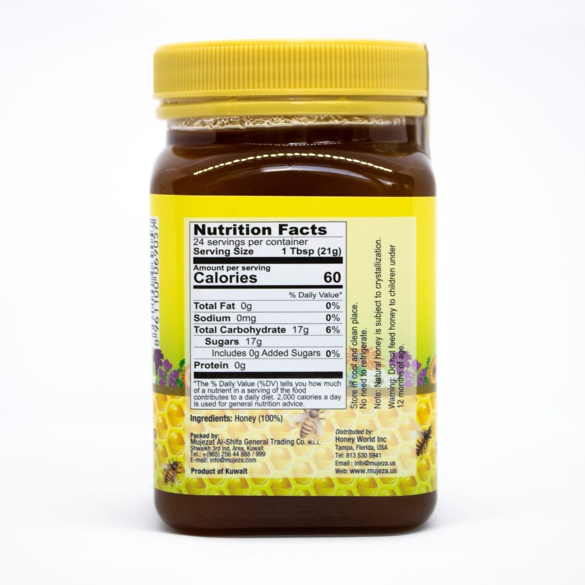 Ingredients of Mujeza Pure Wildflower Honey (500 g) - عسل الزهور البرية الصافي - Mujeza Honey