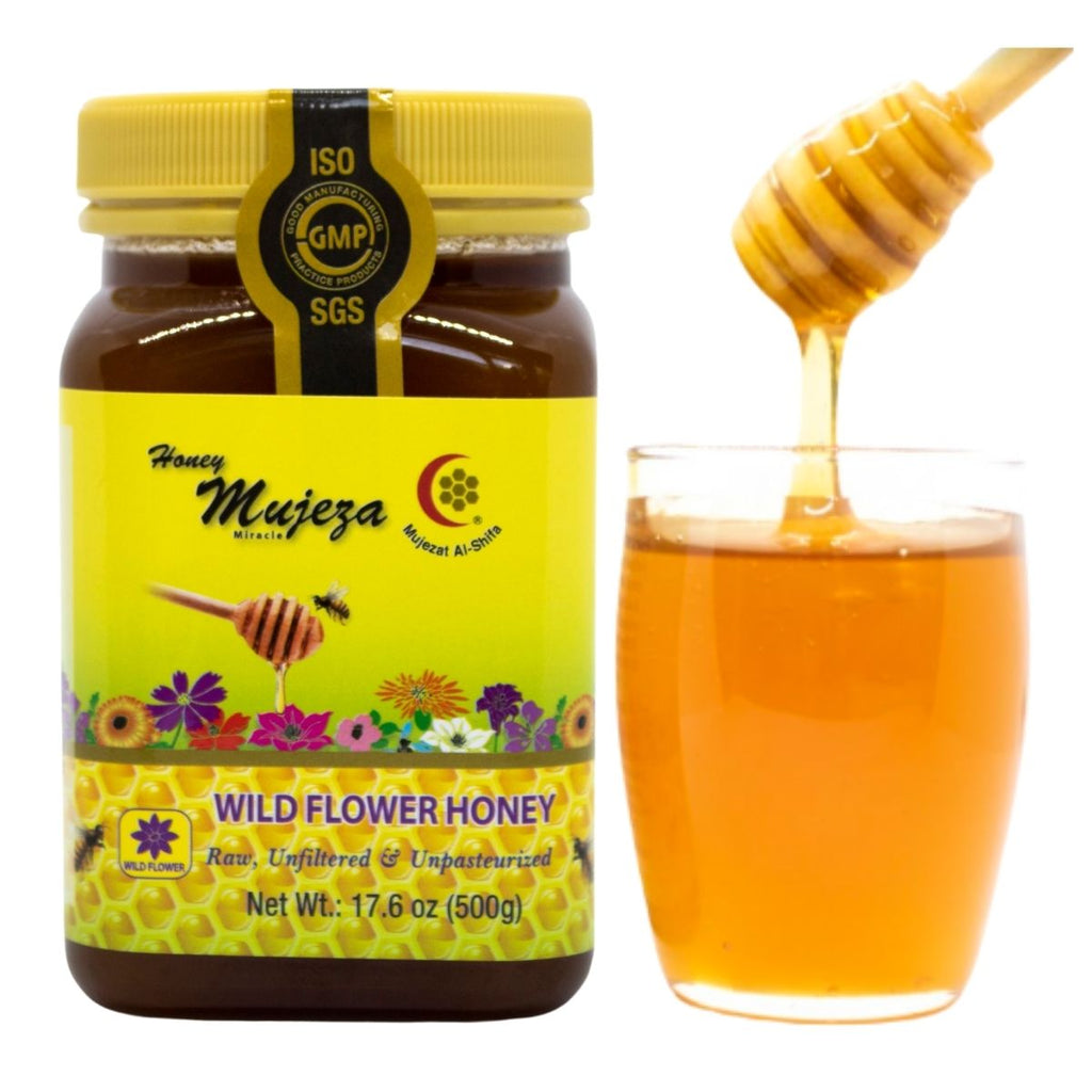 Mujeza Pure Wildflower Honey (500 g) - عسل الزهور البرية الصافي - Mujeza Honey